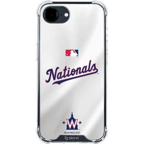MLB Washington Nationals Home Jersey iPhone 16e Clear Case